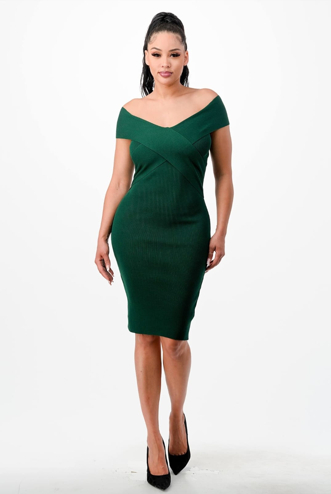 Envy Green Bodycon dress | Candle Corner LLC